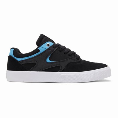 DC Kalis Vulc S Suede Men's Black/Blue Skate Shoes Australia Online GVZ-429